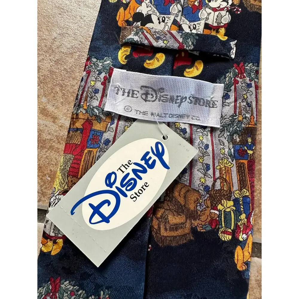 NWT Disney Lot of 2 Silk Neck Ties Hunchback‎ of Notre Dame Mickey Fab 5 Xmas